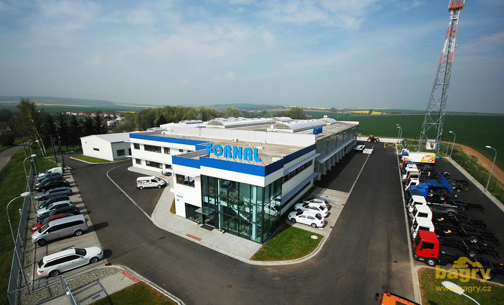 Nová výrobní a administrační budova Fornal z nadhledu
